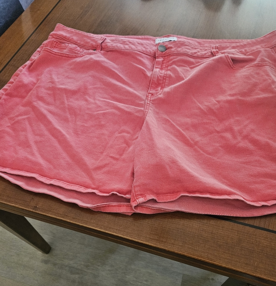 Lane Bryant Coral Jean Shorts